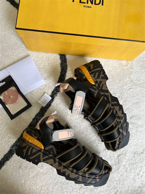 fendi dad sandals|fendi high heel sandals.